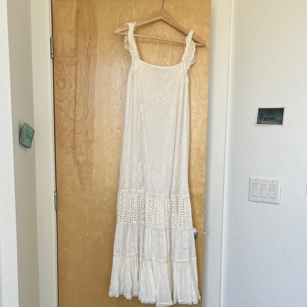 White Eyelet Maxi Dress
